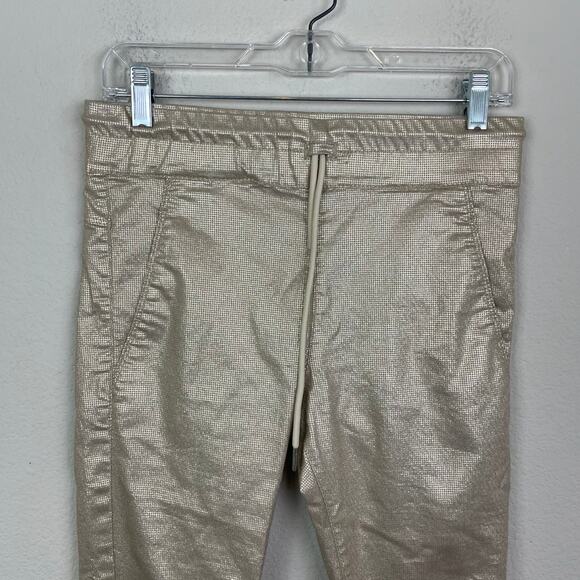 Flog Gold Metallic Jogger Loren Pants 26 - Picture 3 of 9